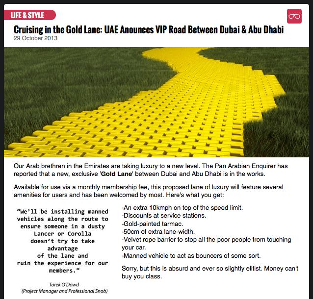 The Pan-Arabia Enquirer: Satirical News About a Region So Sensational It’s Taken as Fact