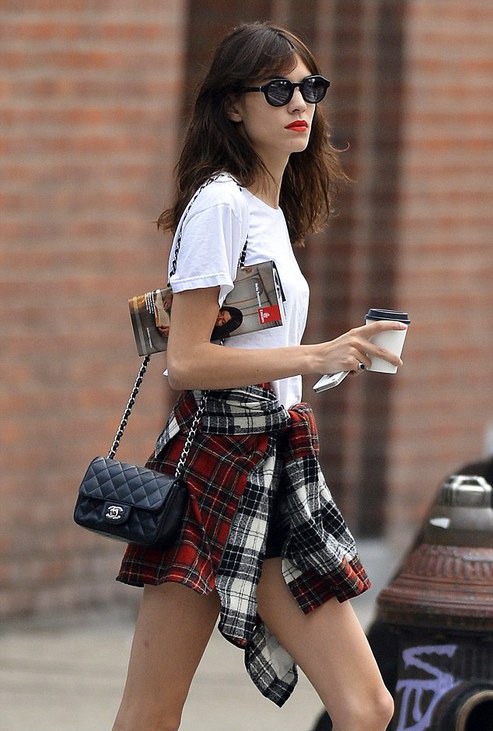 Alexa Chung & Plaid