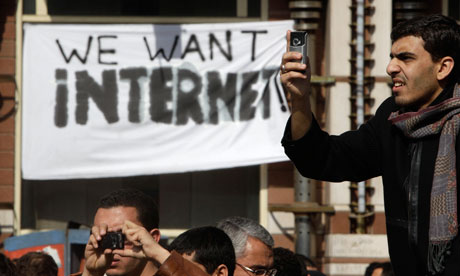 At the peak of the revolution Egypt's communication to the rest of the world was disconnected