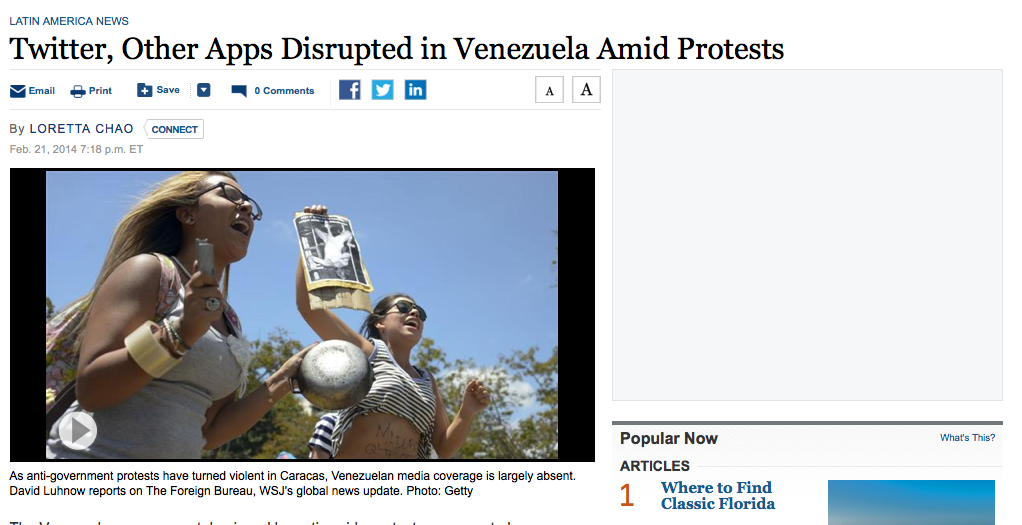 Venezuela Internet Disruption