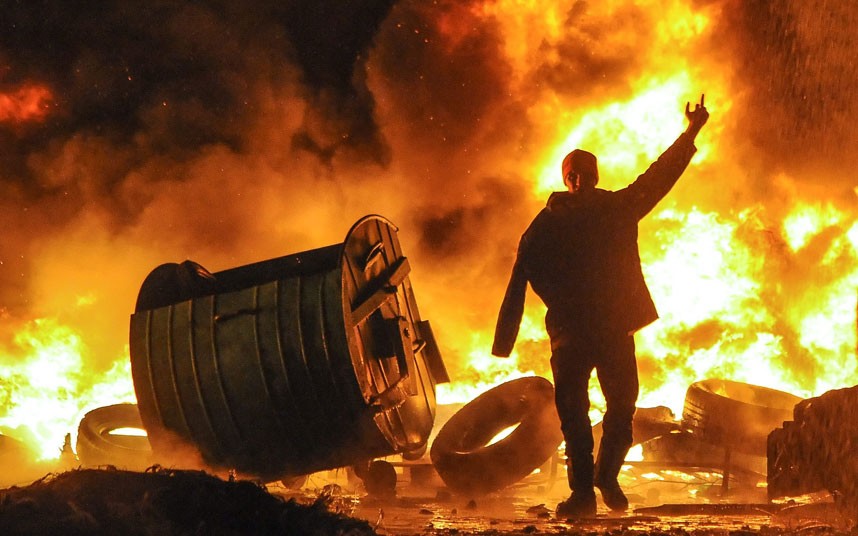 Protestor in Kiev