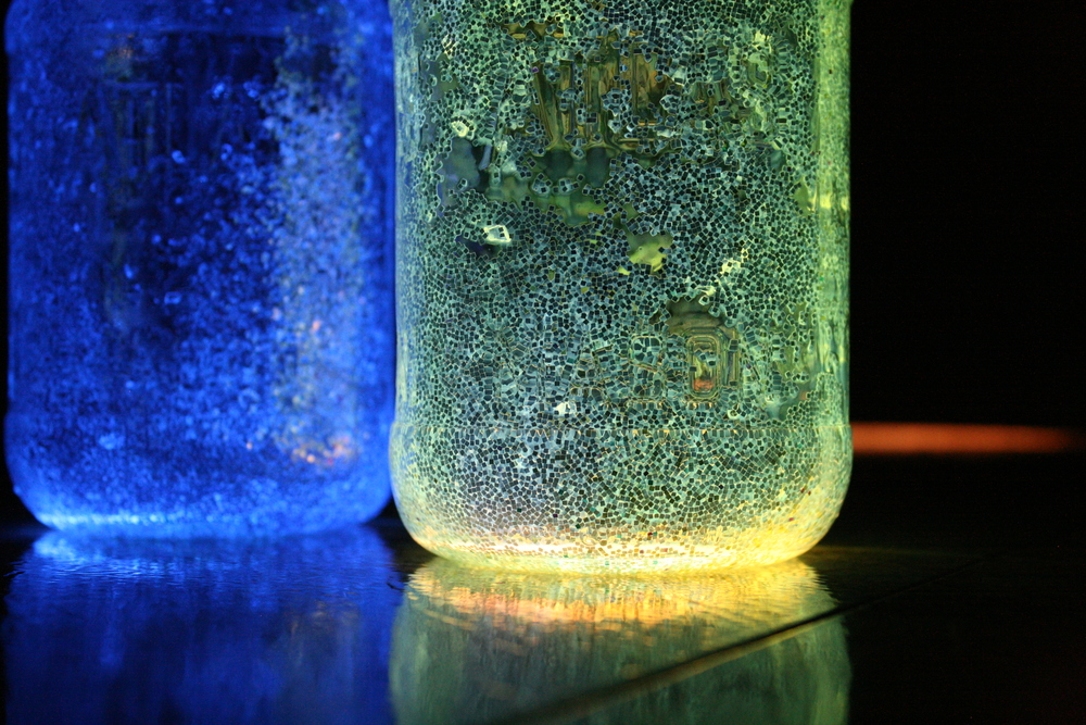 DIY fireflies in a mason jar
