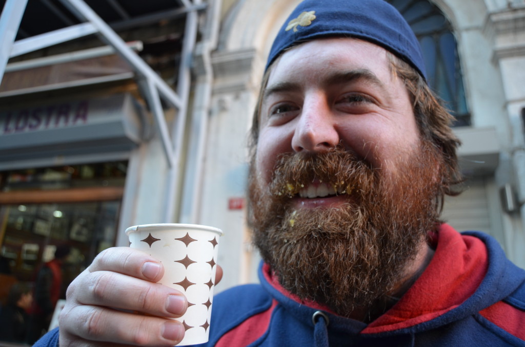 Eric's mustache is a pulp filter