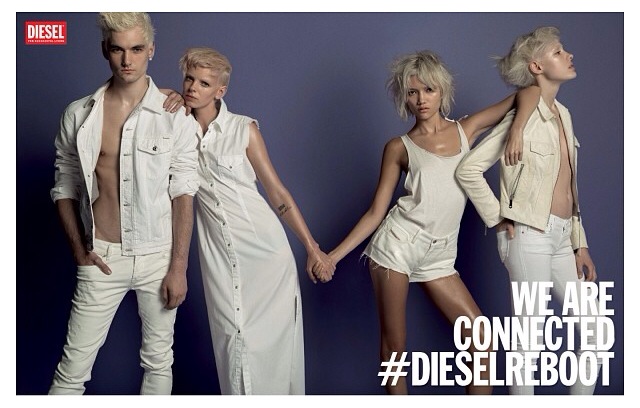 Dorith Mous for DIESEL, second to left (Inez Van Lamsweerde and Vinoodh Matadin)