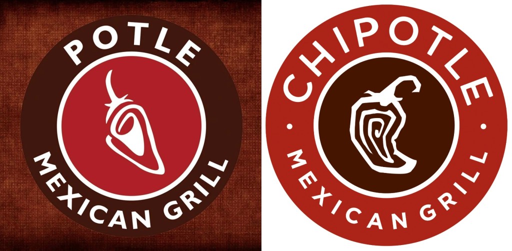 Potle Mexican Grill in Heliopolis mimics the logo of Chipotle Mexican Grill