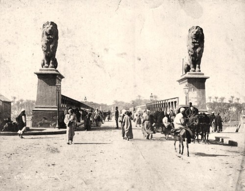 Ghesireh bridge, Cairo, Egypt, ca. 1880s.