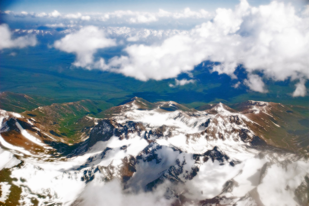 Pamir Mountains from an airplane, June 2008
