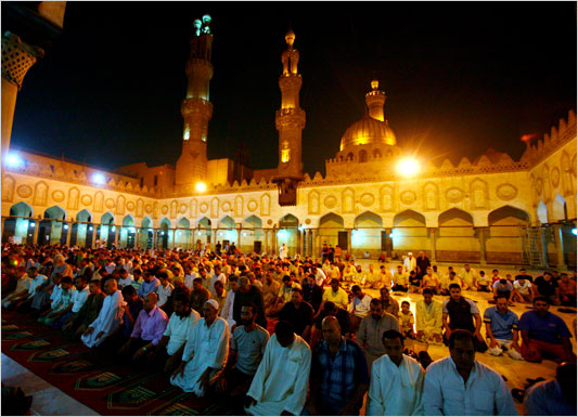 El Moez Street prayers in Cairo