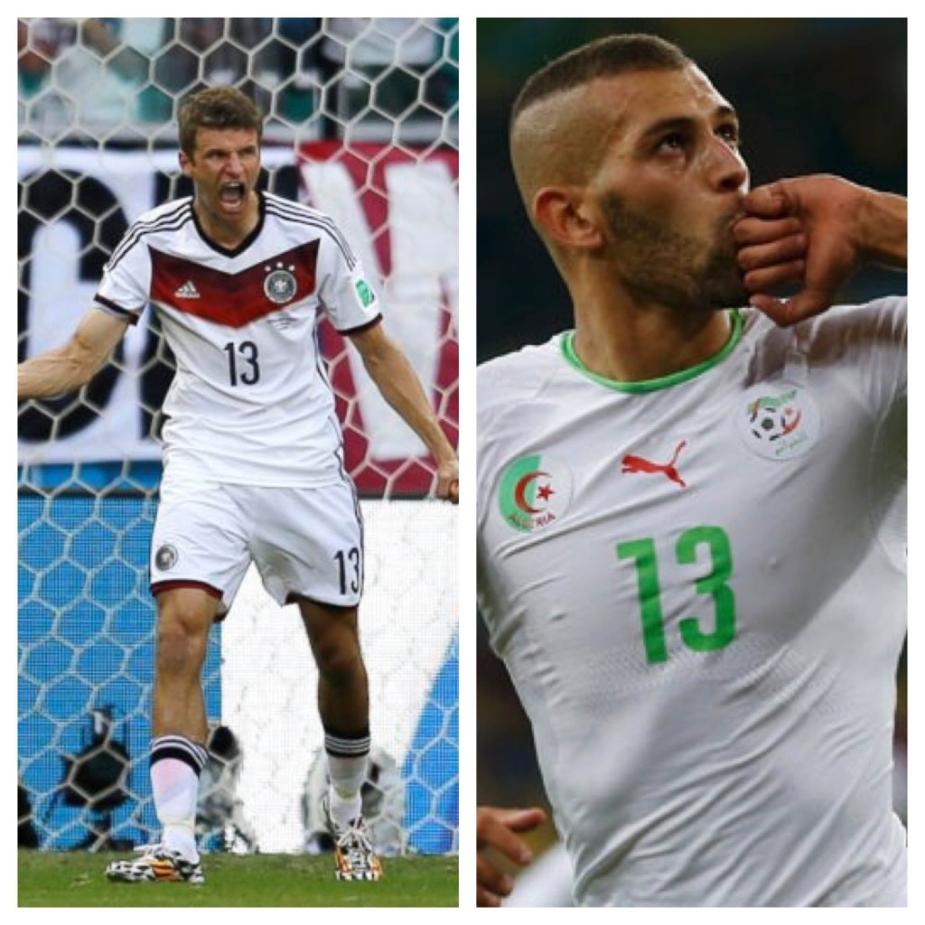 Muller (Germany) and Slimani (Algeria)