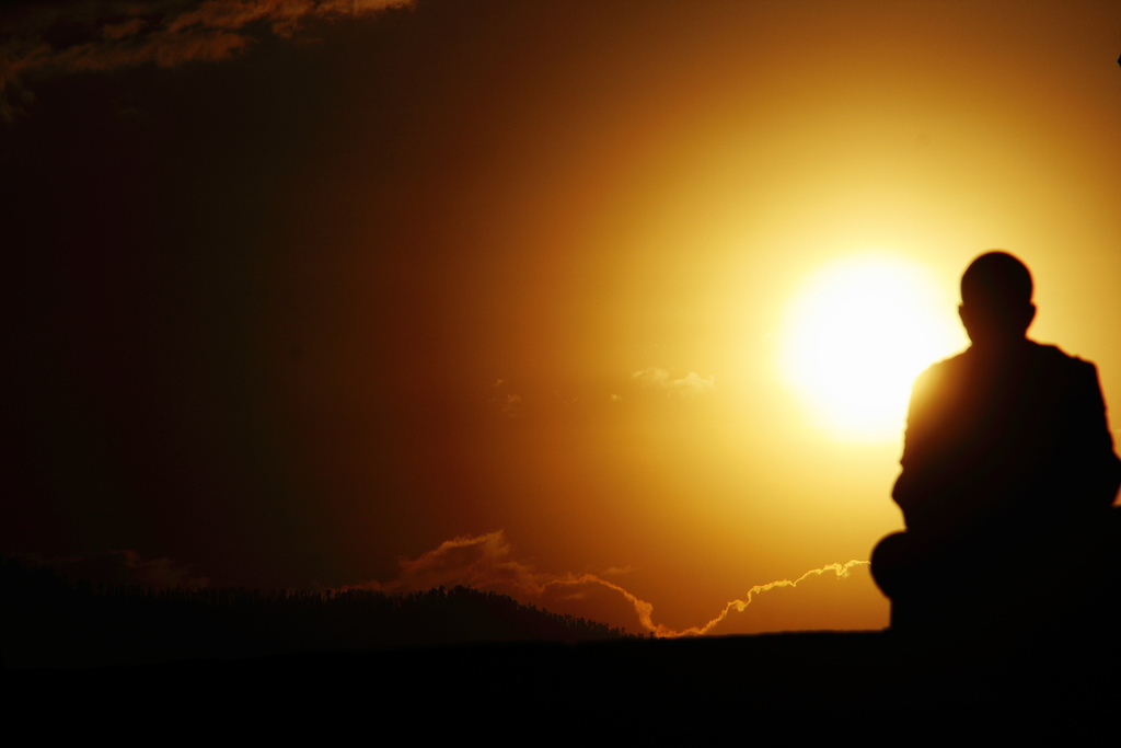 Discovering-Practical-Spirituality-Photo-of-Man-Thinking-Against-a-Marvelous-Sunset