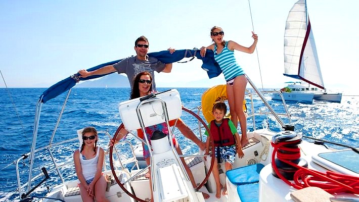 family-on-yacht