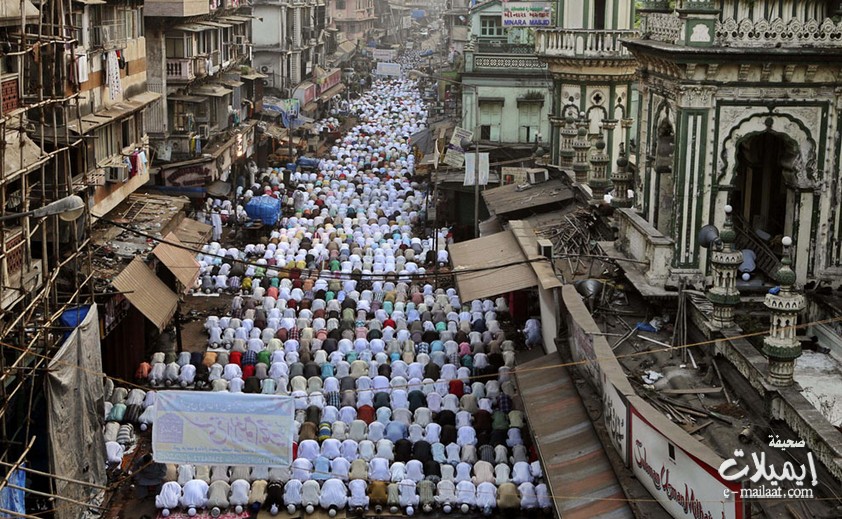 Eid prayers in Mumbai, India