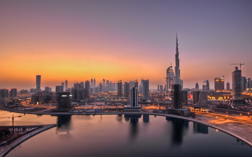 UAE-Dubai-lights-dawn