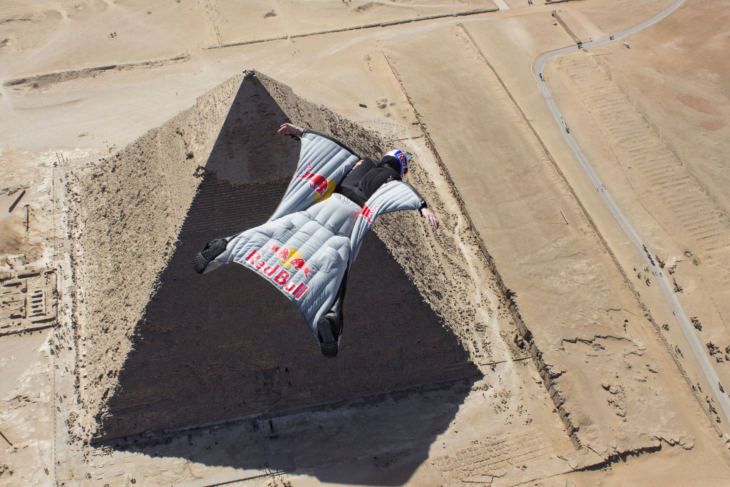 Leap of Wonder - Cedric Dumont flying over the Khafre Pyramid mw