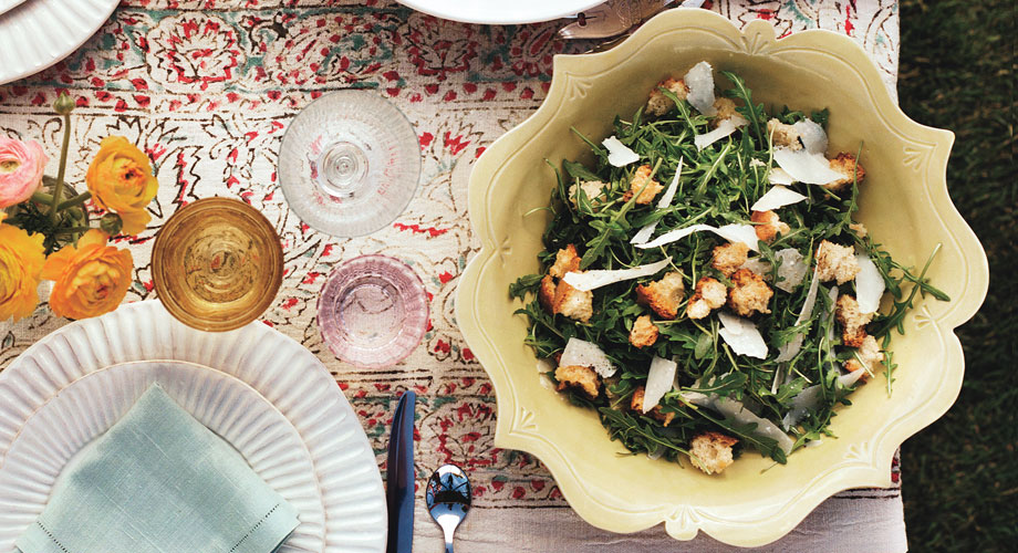 Wild-Arugula-Salad-with-Garlic-Croutons-Shaved-Parmesan-and-Lemon