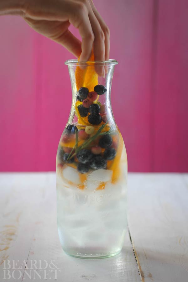 orange blueberry lavender deto water