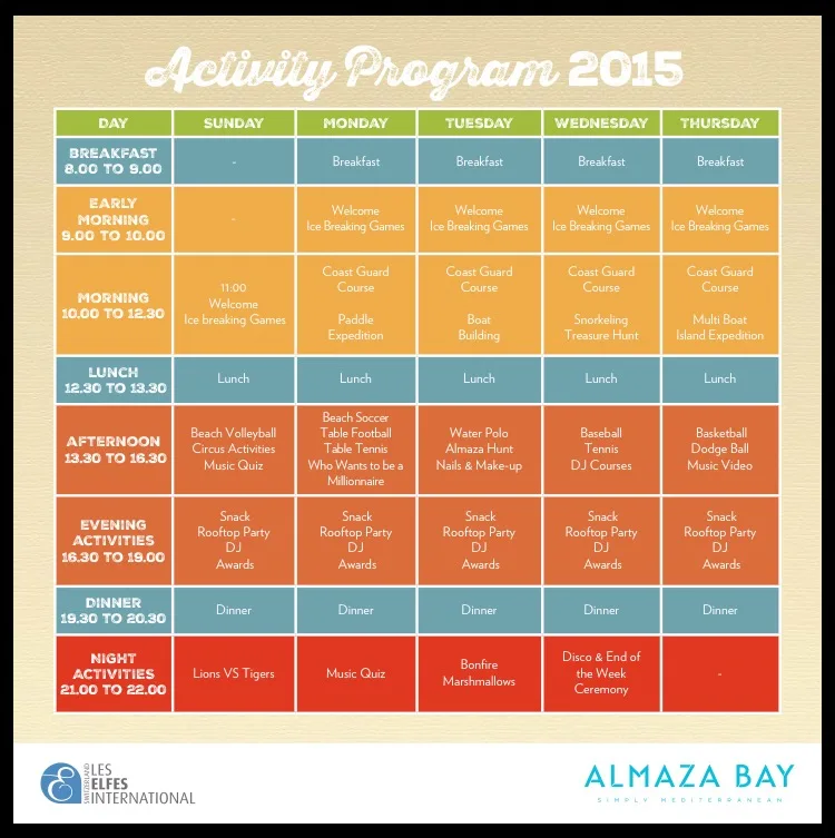 Almaza Bay Les Elfes Program