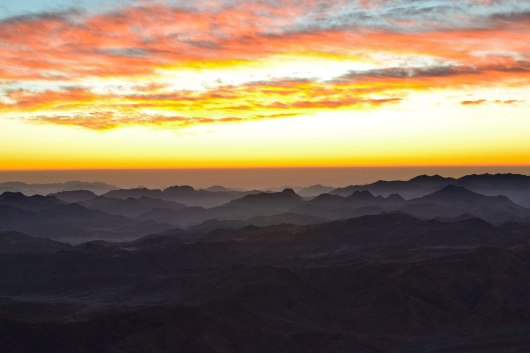 Sunrise from mount catherine