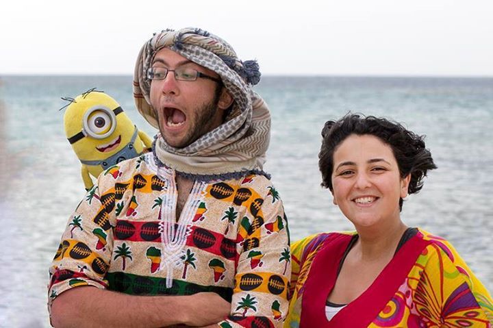 With celebrated Egyptian photographer Ahmed Hayman (L)