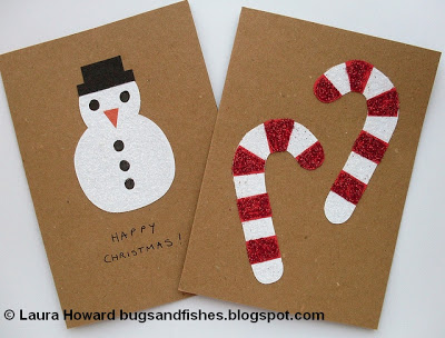 Glitter Christmas cards 1w