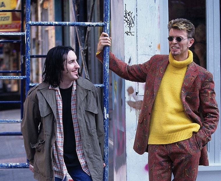 Trent Reznor and David Bowie (Photo Credit: Kevin.Mazur/Getty)