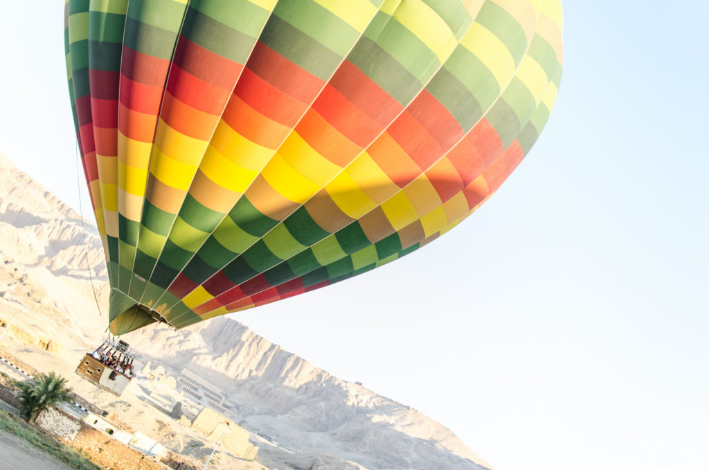 Hot air balloon ride over Luxor
