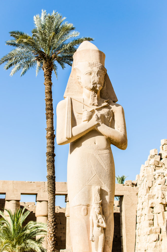 A statue in Luxor's Karnak Temple Complex