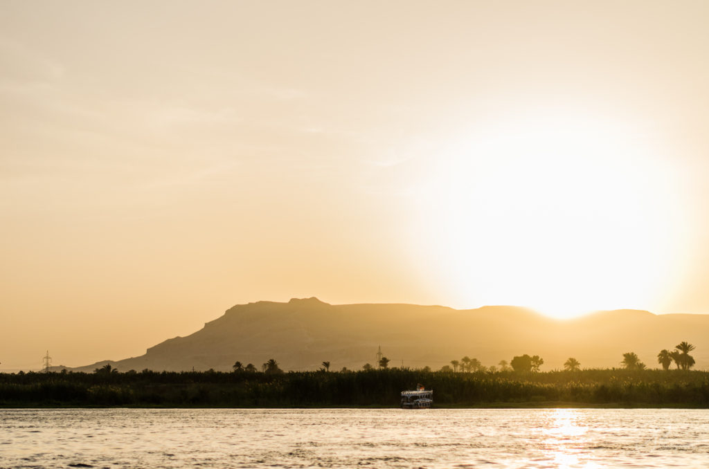 Sunset over the Nile from a felucca