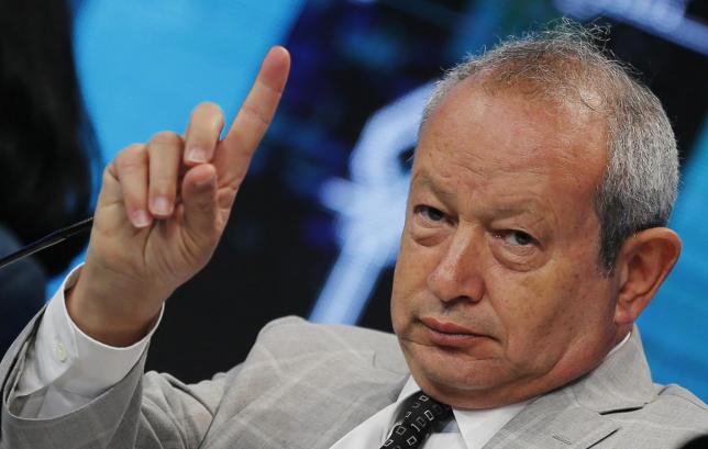 Egyptian billionaire Sawiris, chairman of Orascom TMT Holding, speaks during the Egypt Economic Development Conference (EEDC) in Sharm el-Sheikh, in the South Sinai