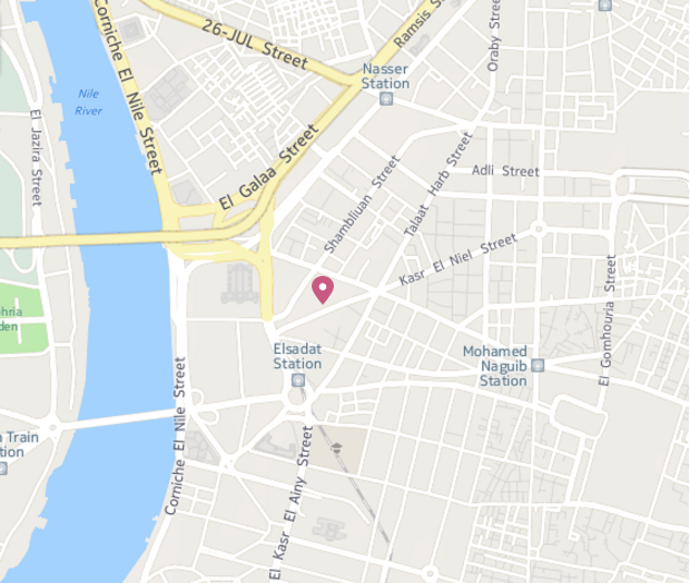 The location of Steigenberger Hotel El Tahrir