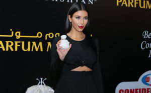 Kim promoting her new scent 'Fleur Fatale'