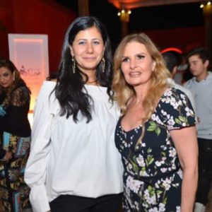 Farida Khamis, left, and a supporter at Khayazad's sohour fundraiser. Photo courtesy Farida Khamis.