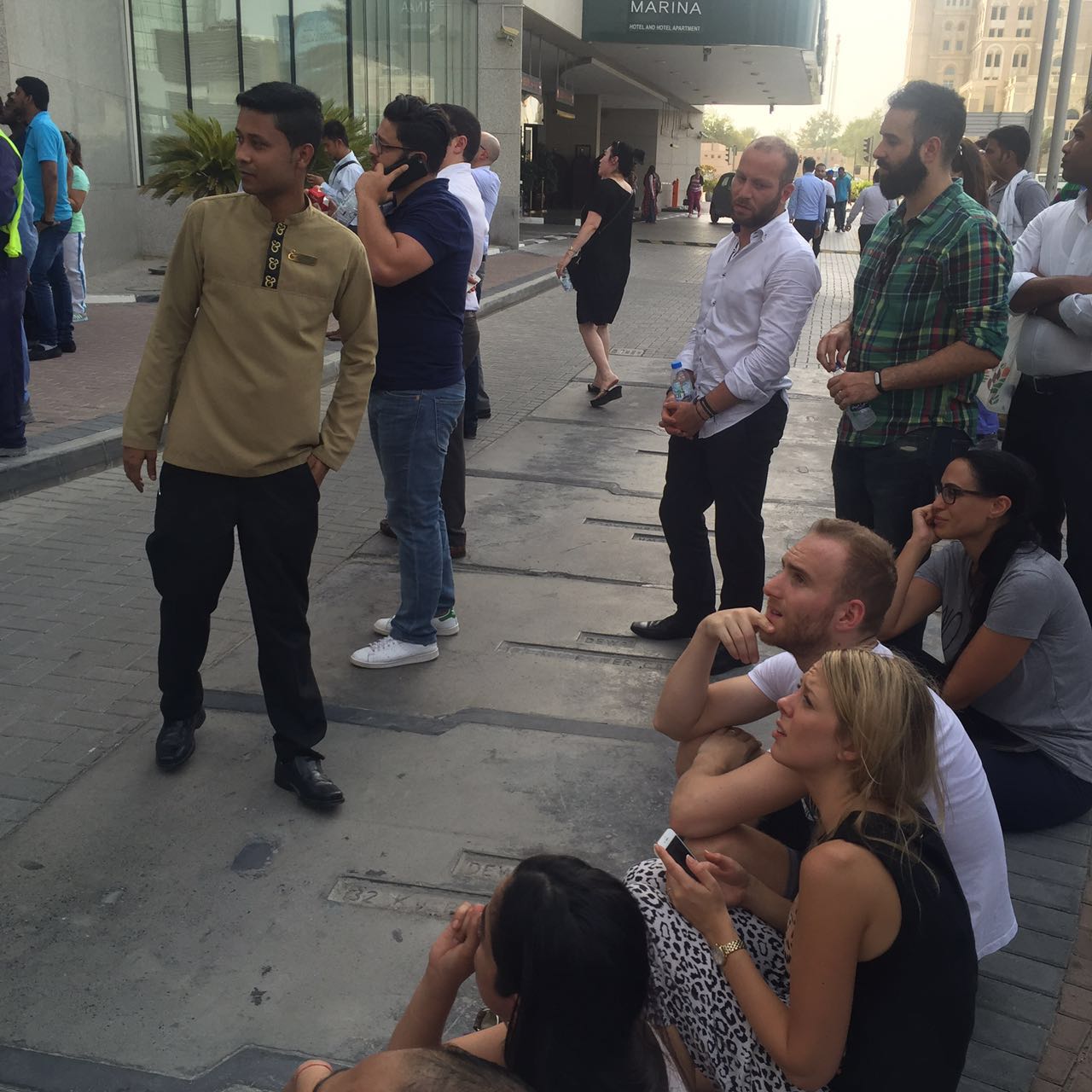 Westin Dubai Mina Seyahi staff taking tower residents to their hotel