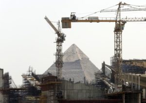 The construction of the Grand Egyptian Museum. (AP Photo/Amr Nabil)