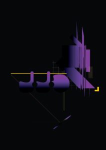 Arabic minimal glitch poster design for Boredom / ملل Via Rabab ElGhamrawy 