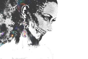 Rabab's design inspired by Deftones' Phantom Bride. 