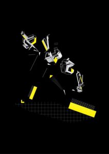 Arabic minimal glitch poster design for Defeat / إحباط Via Rabab ElGhamrawy