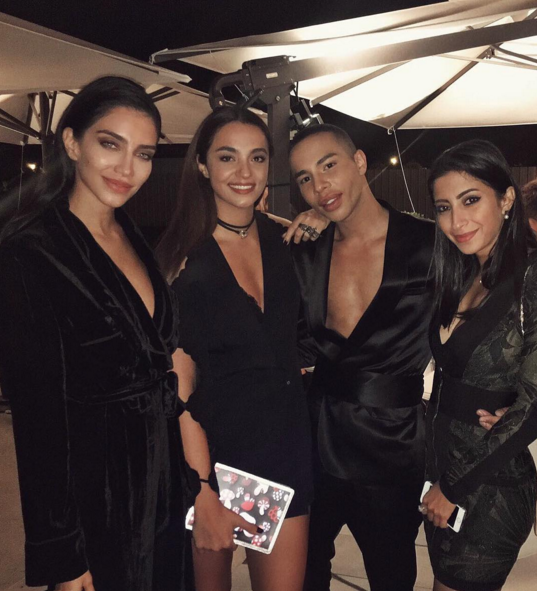 Jessica Kahawaty, Giovanina Atieh, Olivier Rousteing and Nirvana Bebars Via Instagram