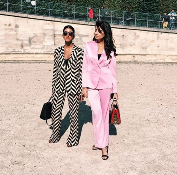 Arwa Al Banawi and Ola Farahat at the Elie Saab show Via Instagram