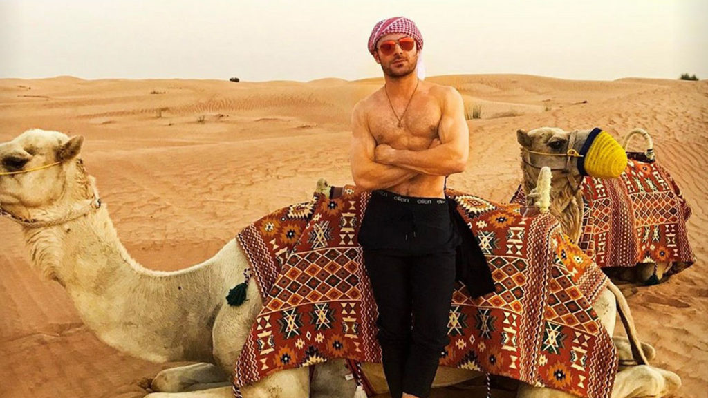 Shirtless Zac Efron in Dubai Is Hotter Than the Desert