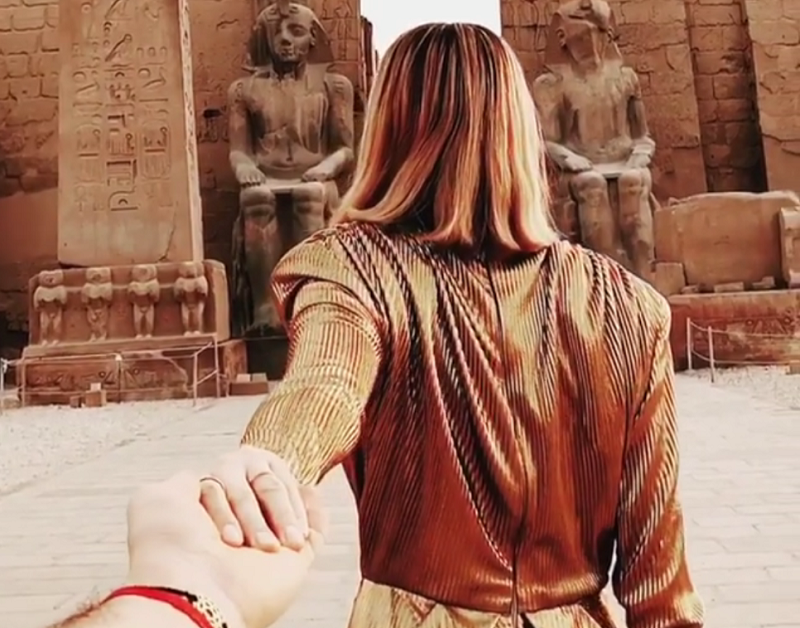 #FollowMeTo Couple, Murad and Nataly Osmann, Just Landed in Egypt and Their Account Just Got A Whole Lot More Pharaonic