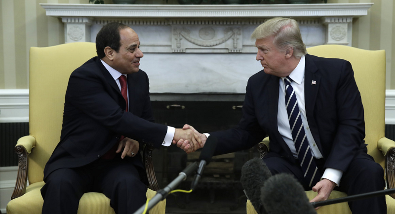 President Sisi Met Trump at the United Nation to Discuss Efforts to Ease the Israeli-Palestinian Tensions