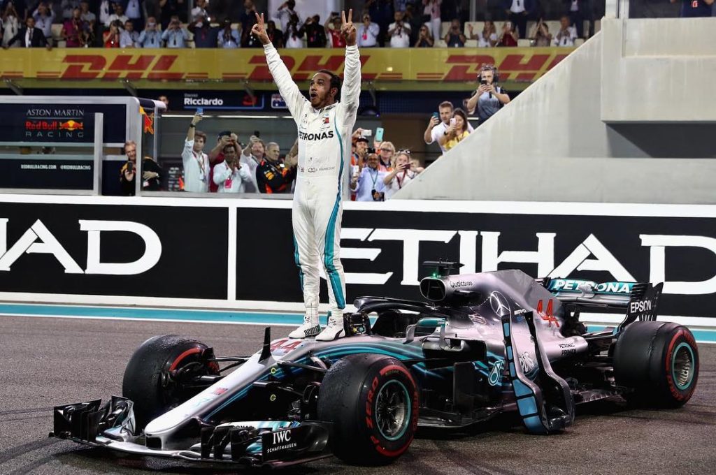 Lewis Hamilton Celebrates His 5th F1 Win at the 10th Edition of the Abu Dhabi Grand Prix!