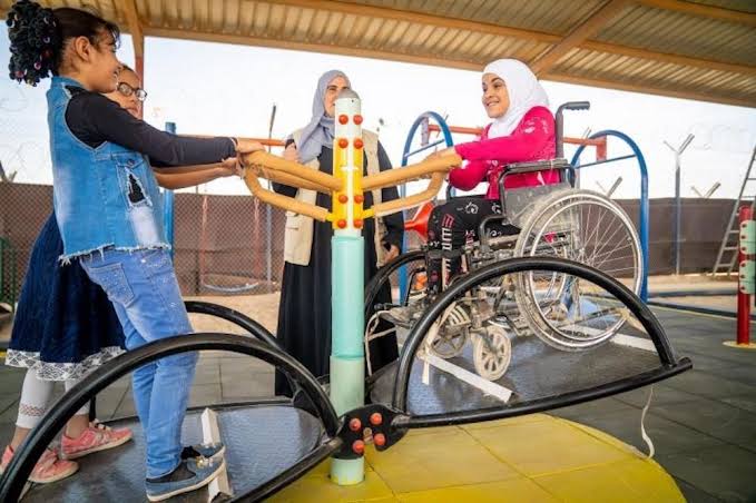Jordanian Refugee Camp Builds Playground For Children With Disabilities