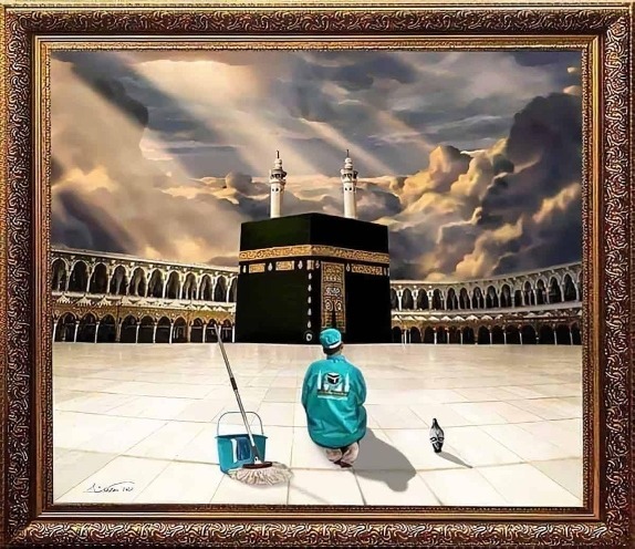 This Saudi Artist’s Iconic Painting Hauntingly Captures an Empty Grand Mosque at Mecca