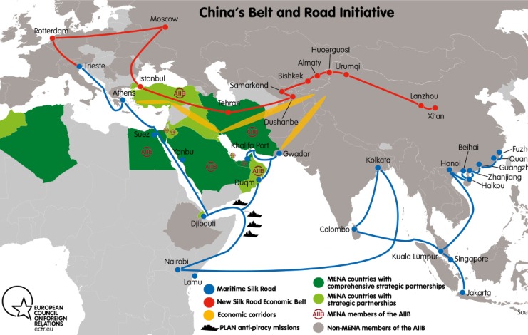 Map of the BRI