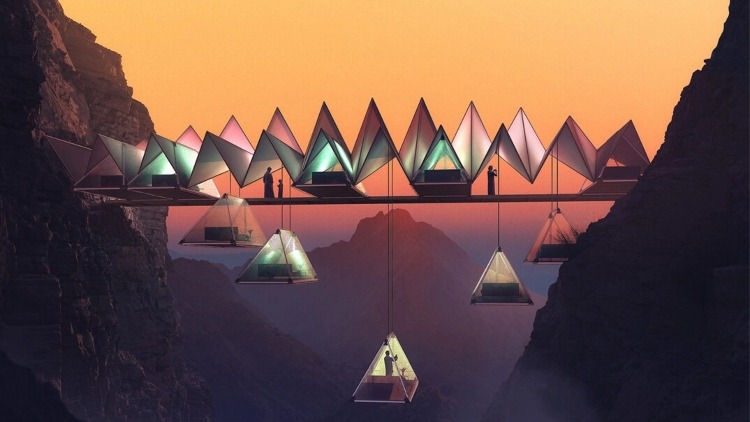UAE’s Floating Tent Retreat Lets You Camp Hundreds Of Meters In The Air