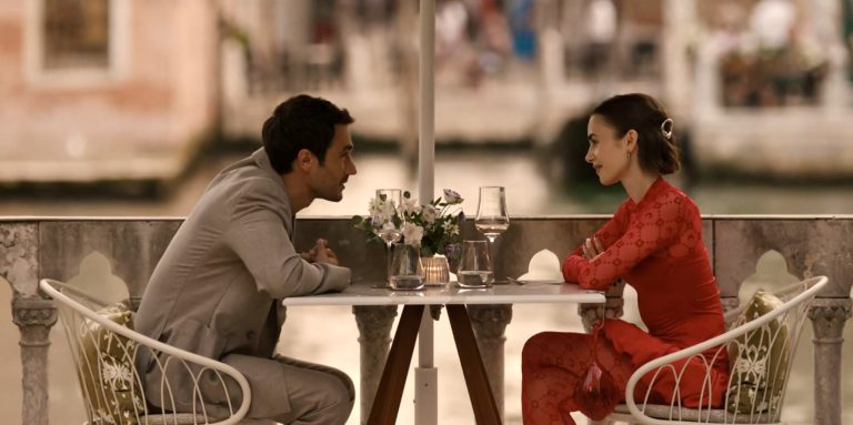 Lily Collins Wears a 3D Bag from Egyptian Brand MESH–MESH on Emily in Paris